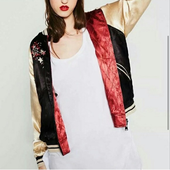 ✨Zara Reversible Bomber Jacket M✨ - Picture 3 of 11